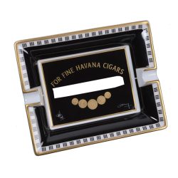 Elie Bleu Medals Black Porcelain Ashtray