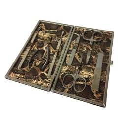 F.Hammann 6263287 Natural Python Manicure Set - 7 pcs