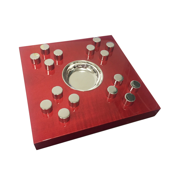 Elie Bleu Egoist Red Ashtray for 4 Elie Bleu Egoist Red Ashtray for 4