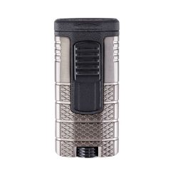 Xikar 553GMBK Tactical Triple-Jet Flame Lighter (Gunmetal / Black)
