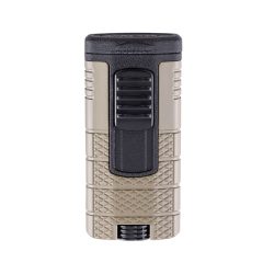 Xikar 553TNBK Tactical Triple-Jet Flame Lighter (Tan / Black)